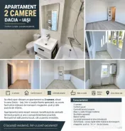 Apartament cu 2 camere, situat în zona Dacia, într-un bloc 