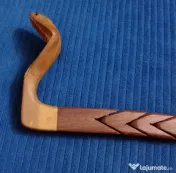 Sarpe Cobra din lemn articulat 85 cm. sculptura etnica