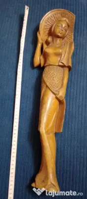 Statueta lemn de teak "Femeie balineza" 55 cm. cu defect