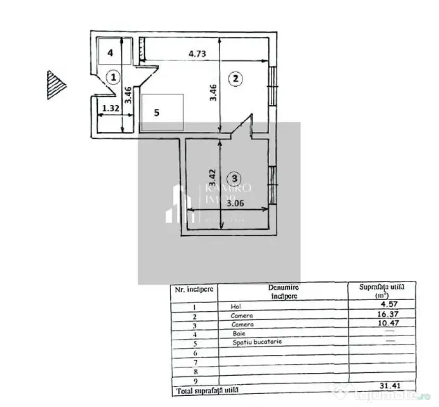 Studio 32mp bloc1978 -5 minute de Metrou 1 Decembrie 1918 - Bucuresti (Bucuresti-Ilfov)