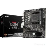 Placa de baza msi a520m-a pro, socket am4, m-atx 23.6 x 20cm, pentru procesoare amd gen 3, 4, si 5