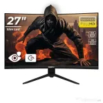 Monitor led gaming curbat 27 inch optimx mt27y, full hd 1920x1020, vga, hdmi, slim, noframe, led