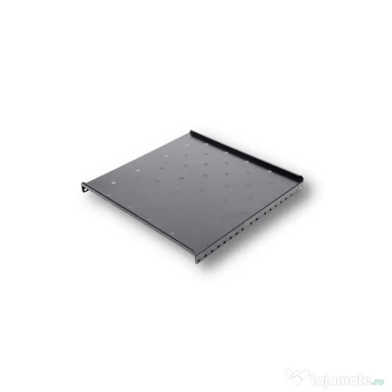 Raft fix 19", 1u, 300mm, fixare fata in 2 puncte, sarcina 30kg, culoare gri ral 7035 - dateup