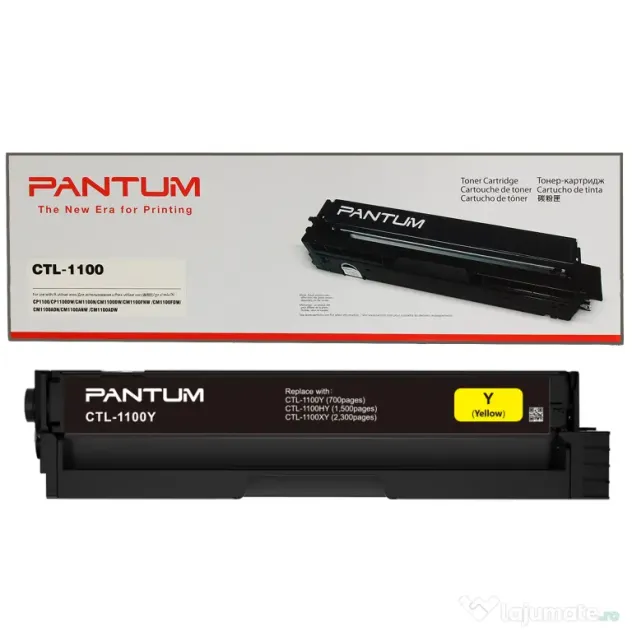 Cartus toner nou pantum ctl-1100y, culoare yellow, capacitate 700 pagini, compatibil cu modelele cp1