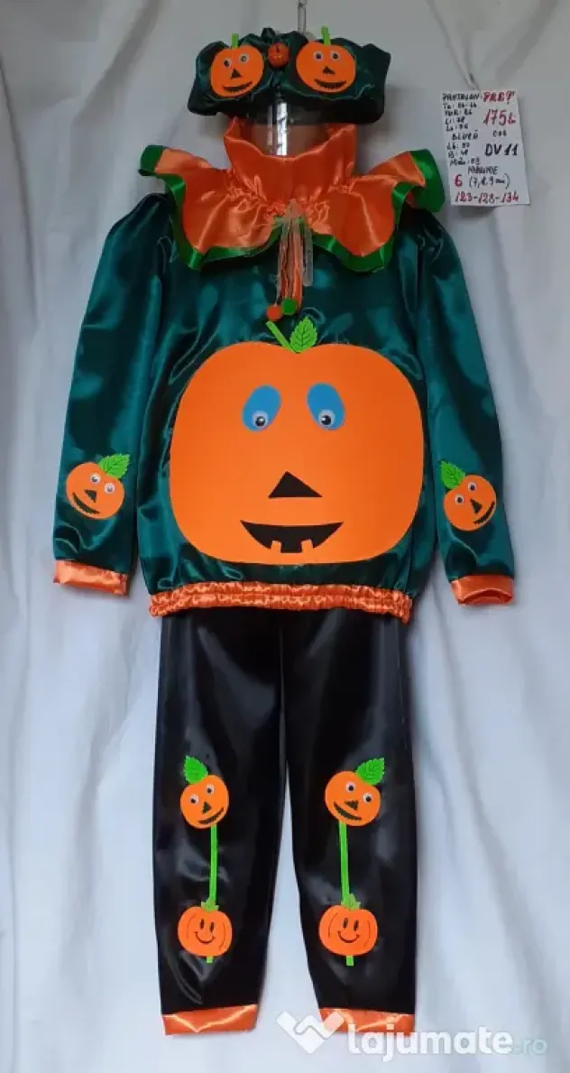 Costum Dovlecel pentru copii 7-8-9 ani,175 lei