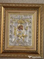 Icoana Maicii Domnului Aionita-ARGINTATA Relief 3 D