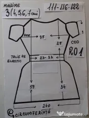 Rochita Rosie (Tomata) pentru copii 4-5-6 ani,195 lei 