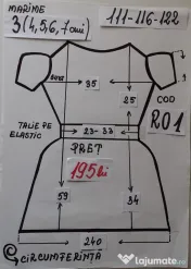 Rochita Rosie (Tomata) pentru copii 4-5-6 ani,195 lei 