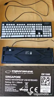 2 Tastaturi cu fir USB + 1 mouse wireless 