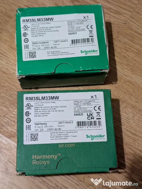 Releu nivel Schneider Electric RM35LM33MW - Nou în cutie