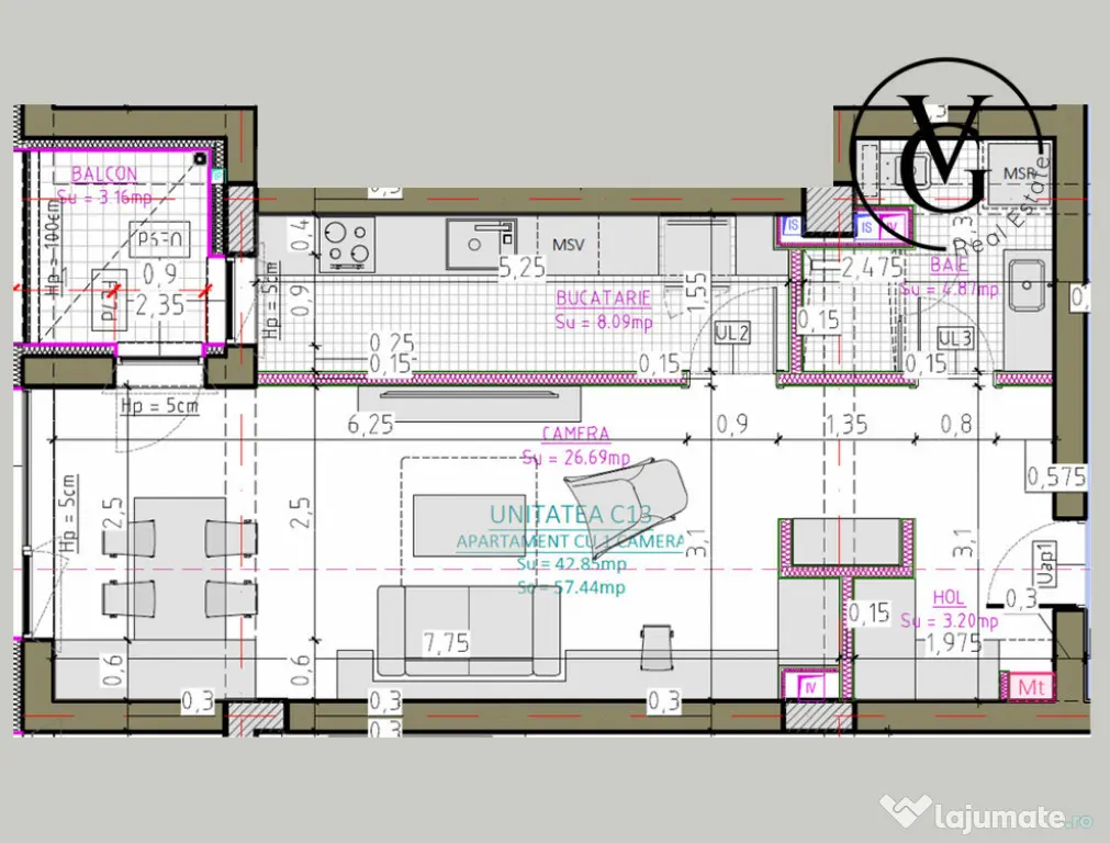 Studio spatios - Blue Bike EDEN - Inel 2 - Constanta (Constanta)