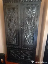 Set mobilier sculptat lemn masiv