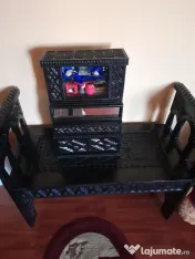 Set mobilier sculptat lemn masiv
