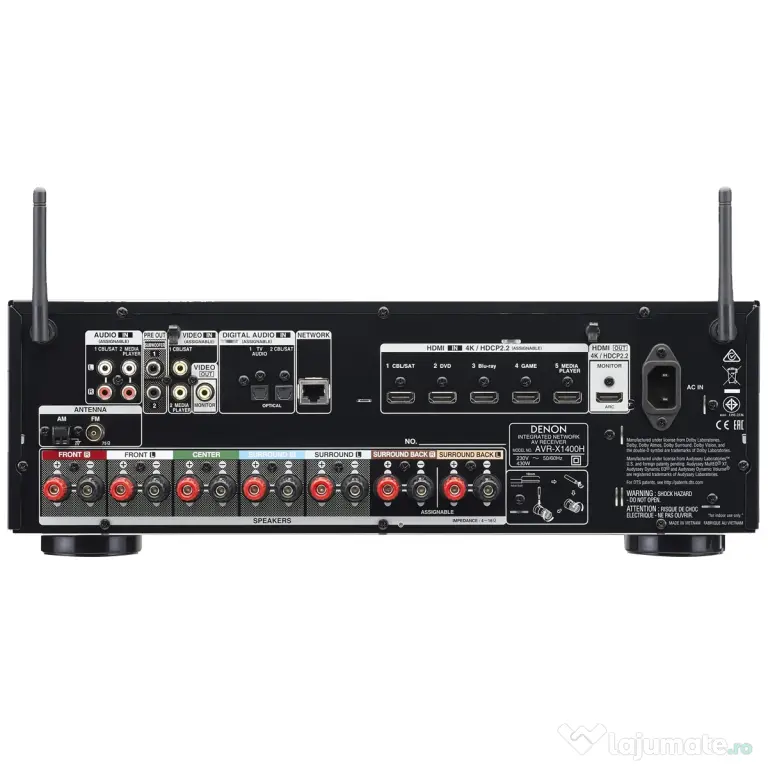 Sistem audio Denon AVR-X1400H + boxe JBL Arena 170