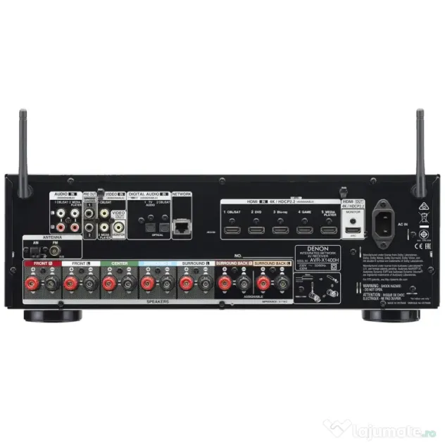Sistem audio Denon AVR-X1400H + boxe JBL Arena 170