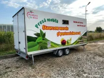 Linie mobilă producție suc mere – presă -pasteurizator - Bag-in-Box–remorcă 2021