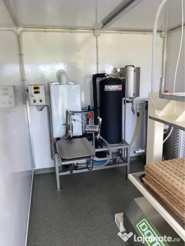 Linie mobilă producție suc mere – presă -pasteurizator - Bag-in-Box–remorcă 2021