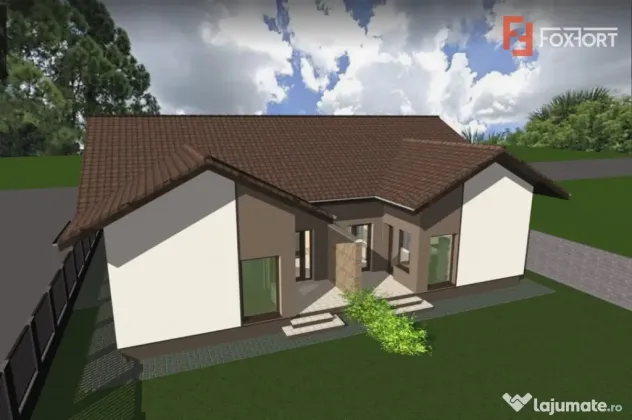 Teren intravilan pretabil constructii, autorizatie + fundati - Giarmata Vii (Timis)