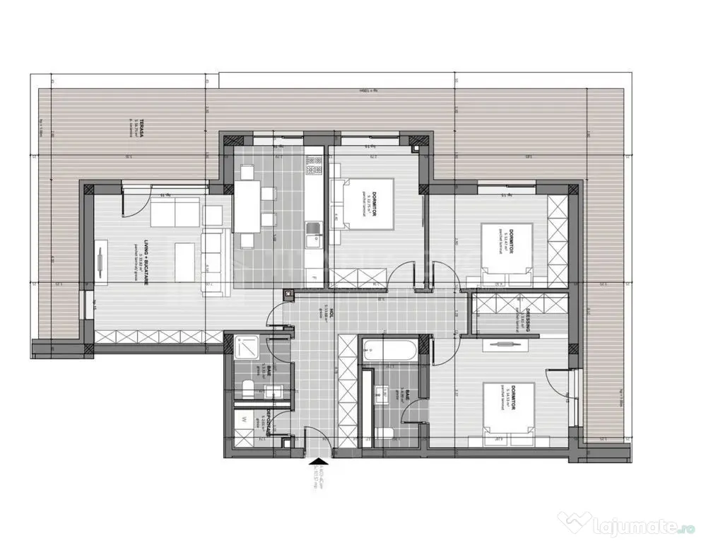 Penthouse cu 4 camere, terasă de 57 mp, priveliște - Kasper Coresi - Brasov (Brasov)