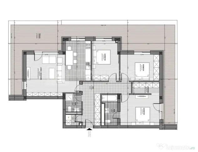 Penthouse cu 4 camere, terasă de 57 mp, priveliște - Kasper Coresi - Brasov (Brasov)