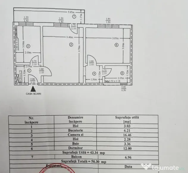 Apartament 2 camere cu balcon generos, zona Centrala- Pietricica - Piatra-Neamt (Neamt)