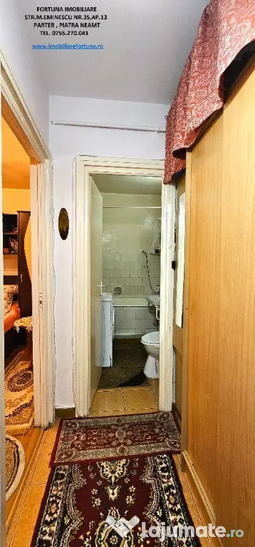 Apartament 2 camere cu balcon generos, zona Centrala- Pietricica - Piatra-Neamt (Neamt)