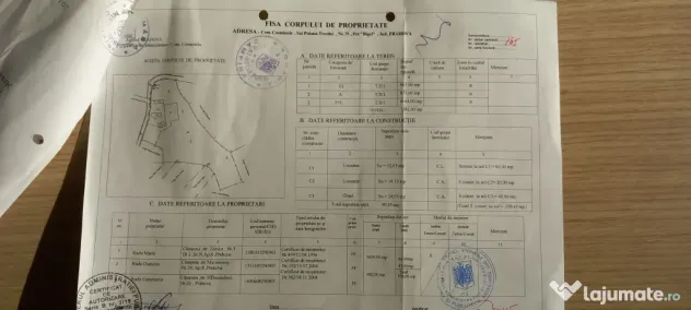 Vanzare teren 7582 mp (livada, faneata) cu casa in Prahova, Sat Poiana Trestiei