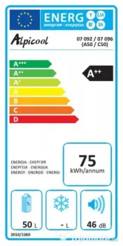 Frigider Auto Alpicool 50L, Compresor, 12/24V, 230V, -20 Grade Celsius 