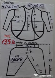 Costum Greiere (Licurici) pentru copii 4-5-6-7 ani 195 lei 