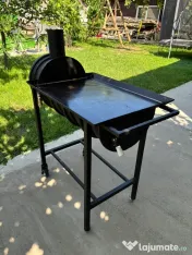 Plită pe lemne pentru pește, legume,carne , scoici.