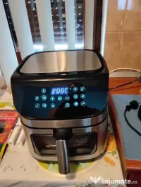 Friteuza Aer Cald (Airfryer), 9 litri, + Hartie de copt AirFryer 50 buc 