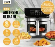 Friteuza Aer Cald (Airfryer), 9 litri, + Hartie de copt AirFryer 50 buc 