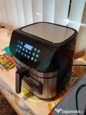 Friteuza Aer Cald (Airfryer), 9 litri, + Hartie de copt AirFryer 50 buc 