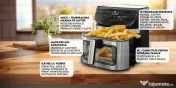 Friteuza Aer Cald (Airfryer), 9 litri, + Hartie de copt AirFryer 50 buc 