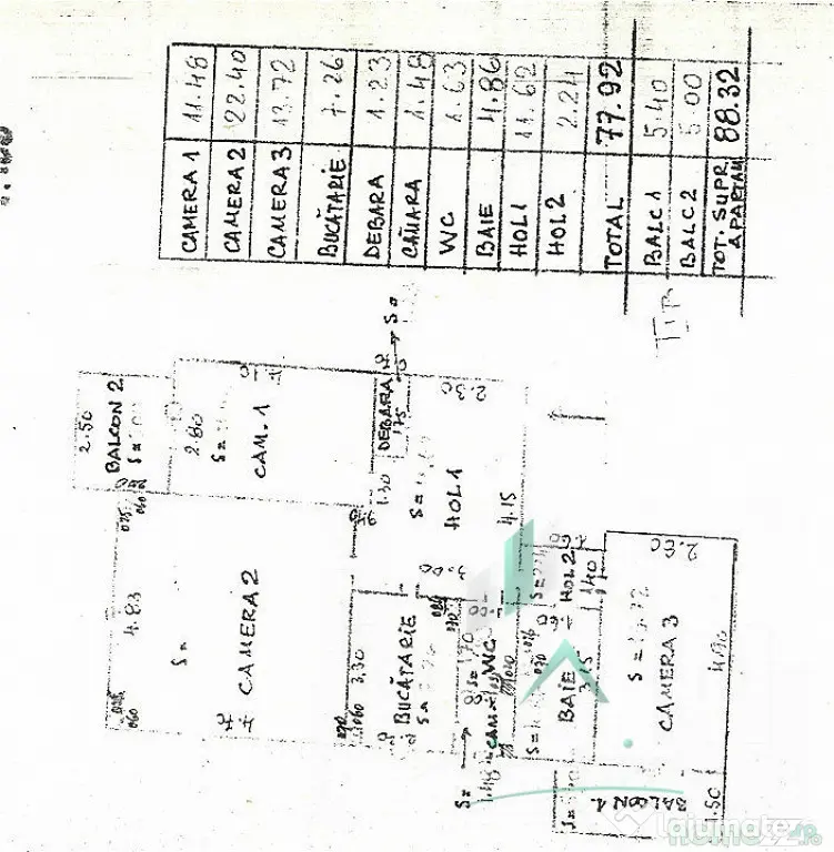 Apartament 3 camere, 80 mp, Calea Manastur - Cluj-Napoca (Cluj)