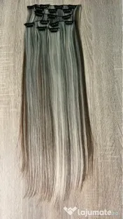 Extensii par nuanta blond natural clip-on - set complet 