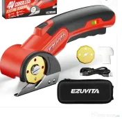 Foarfecă electrică fără fir 4V LED lamă titan, țesătură piele carton plastic