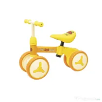 Tricicleta fara pedale pentru copii, cadru metalic galben Z-TOOLS / ZTS8395