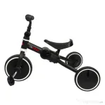 Tricicleta pliabila 2 in 1 pentru copii, reglabila, negru-alb / ZTS8484