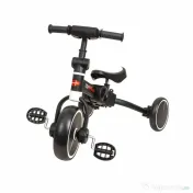 Tricicleta pliabila 2 in 1 pentru copii, reglabila, negru-alb / ZTS8484 