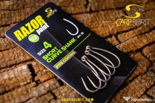 Carlige Carp Spirit Short Curve Shank, Marimea 8, 10buc