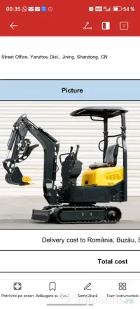 Miniexcavator NM-E12 PLUS 1,2 tone 
