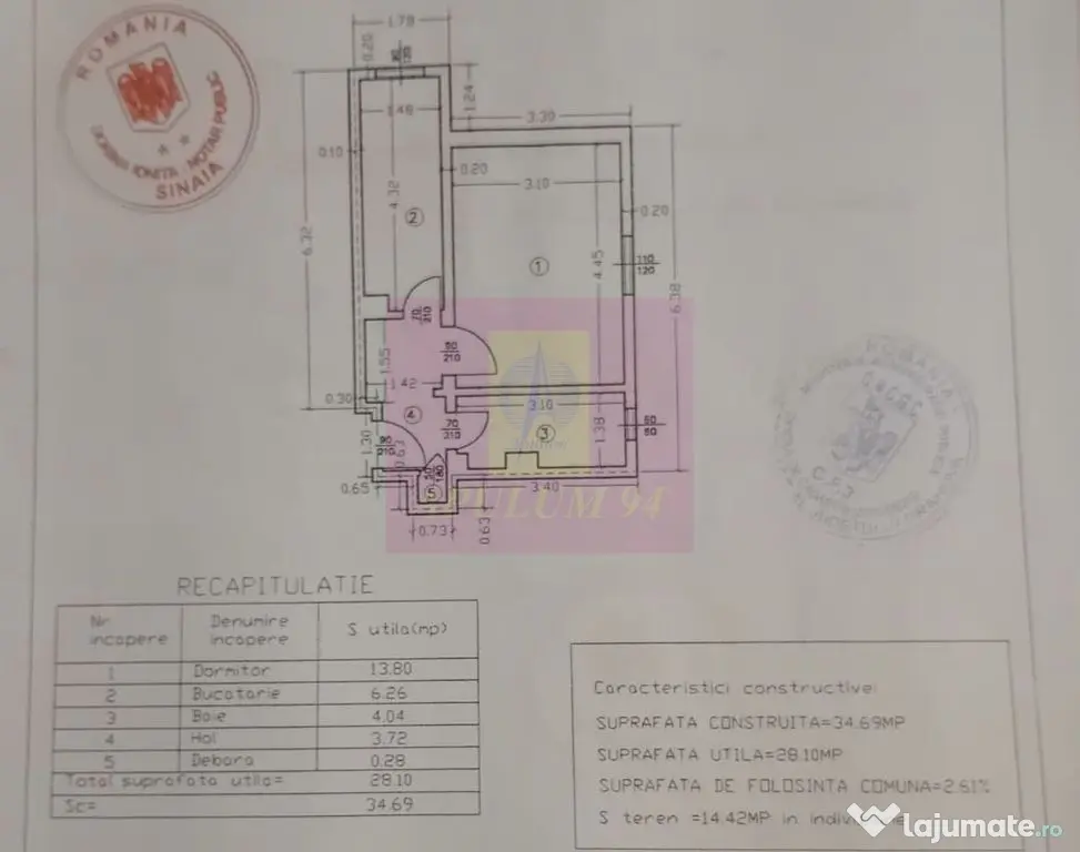 Garsoniera de vanzare in Sinaia – zona Spital - Sinaia (Prahova)