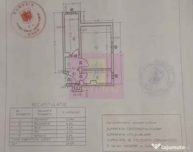 Garsoniera de vanzare in Sinaia – zona Spital - Sinaia (Prahova)