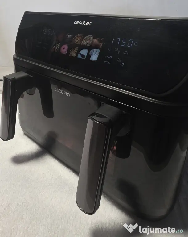 Friteuză cu aer cald Cecotec Cecofry, 2 sertare, Sync & Match