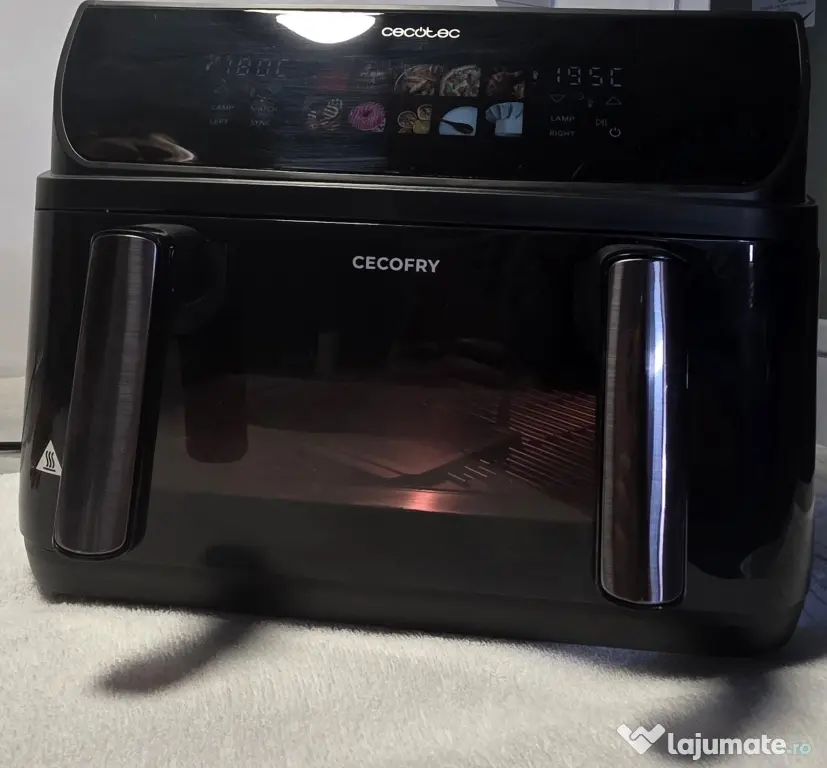 Friteuză cu aer cald Cecotec Cecofry, 2 sertare, Sync & Match