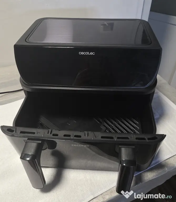Friteuză cu aer cald Cecotec Cecofry, 2 sertare, Sync & Match