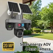 Cameră Supraveghere Profesională 4G LTE – 4 Lentile, 4 camere, 20MP 4K UHD 