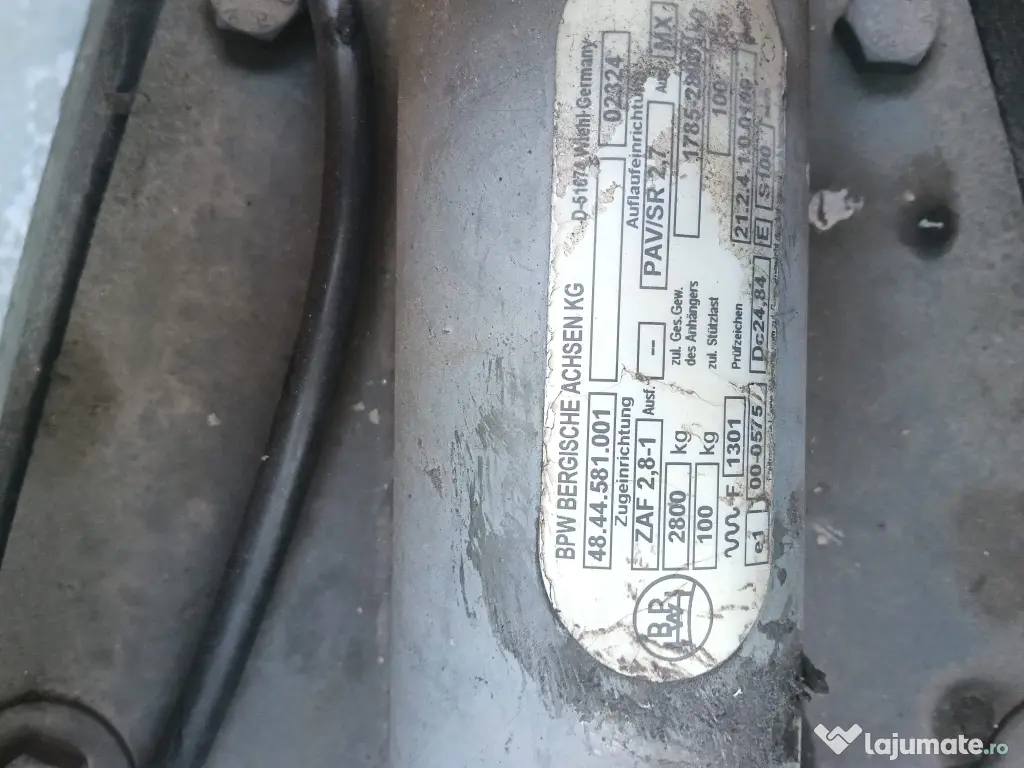 Remorca 2axe,2 tone,inscrisa in România