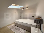 Mansardă casă nouă, acces exterior, 89 mp, curte, Romane?